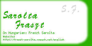 sarolta fraszt business card